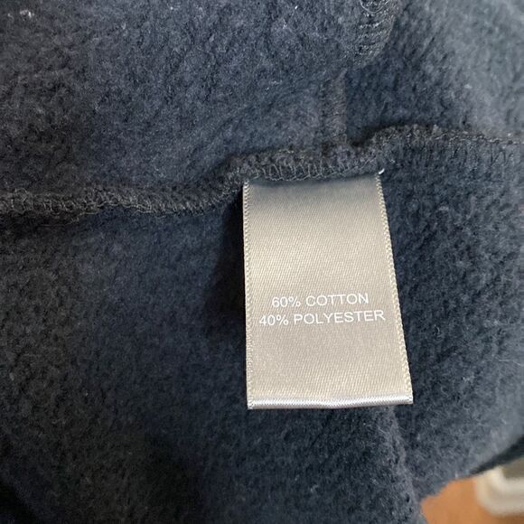 Marled Black Hooded Sweatshirt Open front Cardigan Sweater - Picture 11 of 11